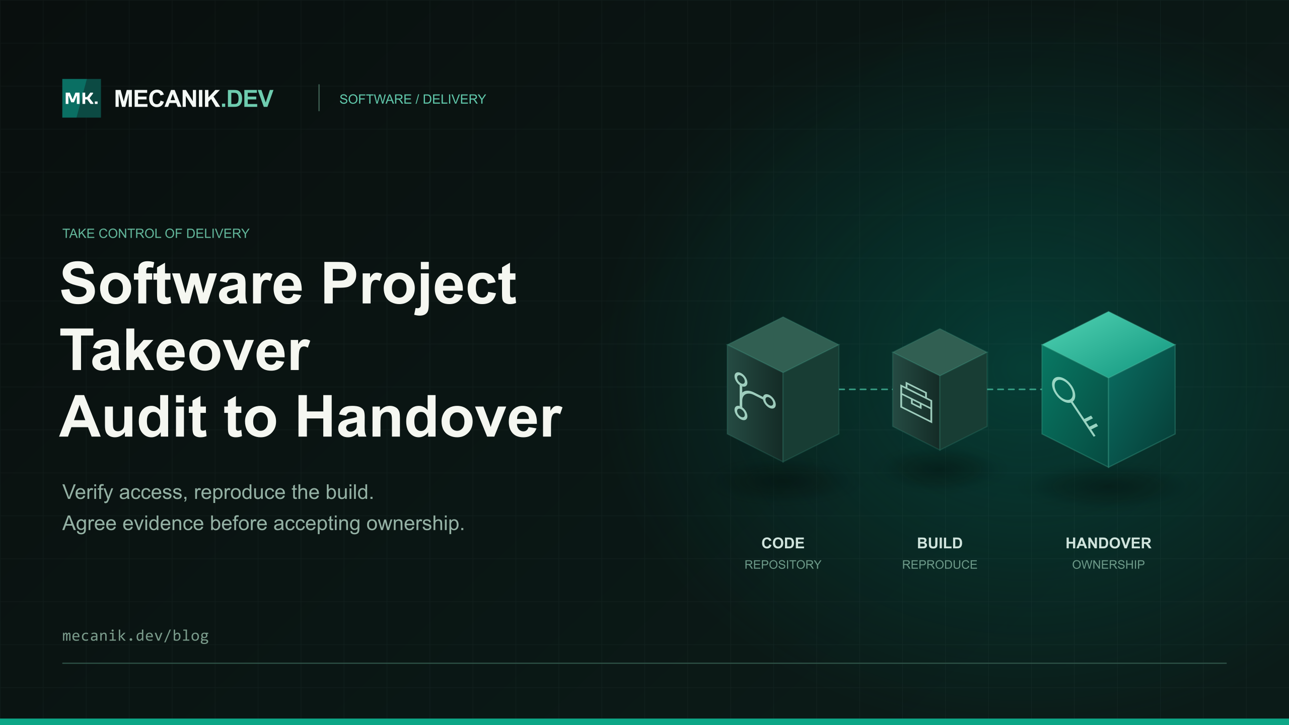 Software Project Takeover: Audit, Costs and Handover