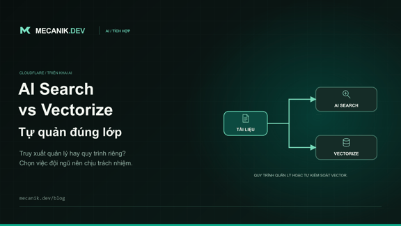 Cloudflare AI Search vs Vectorize: chọn hệ thống RAG