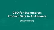 電商 GEO：進入 AI 答案的商品資料