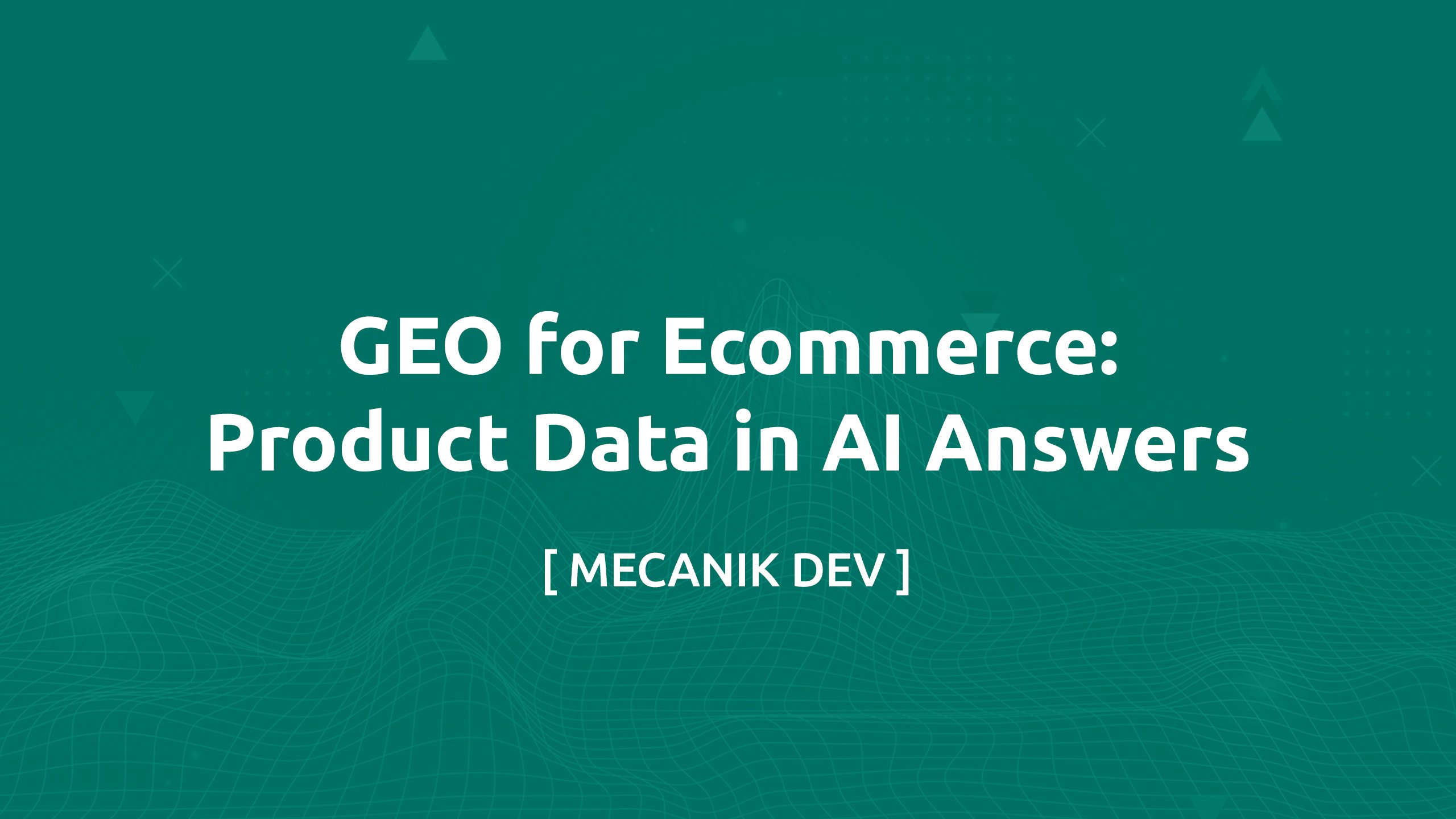 電商 GEO：進入 AI 答案的商品資料