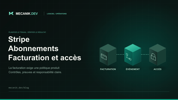 Intégration des abonnements Stripe : facturation et accès