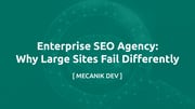 企业级 SEO 代理机构：大站的失败方式不同