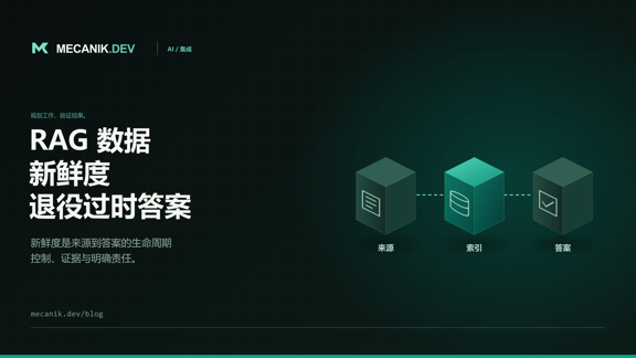 RAG 数据新鲜度：更新、删除与核对