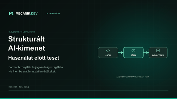 Cloudflare Workers AI Structured Output: eredményellenőrzés