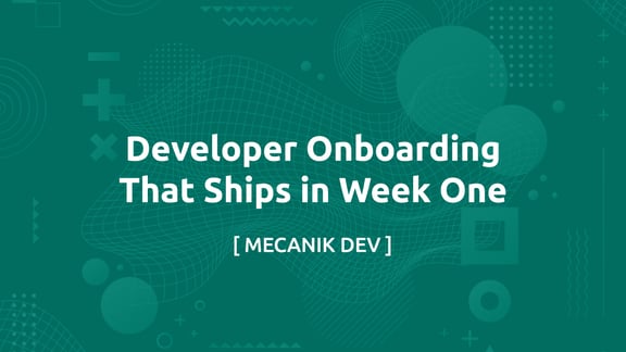 Entwickler-Onboarding, Das in Woche Eins Liefert