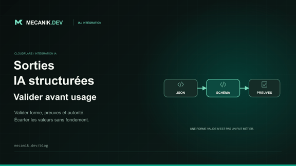 Cloudflare Workers AI Structured Output : valider les résultats