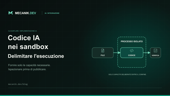 Cloudflare Sandbox: esecuzione di codice IA e controlli
