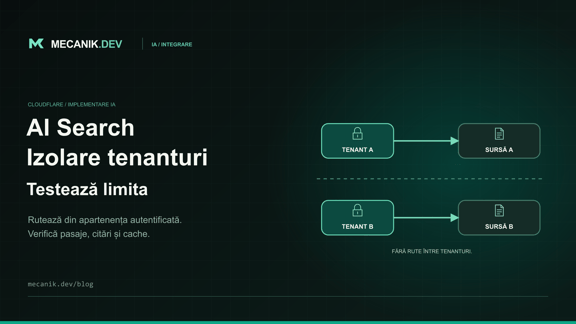 Izolarea tenanturilor în Cloudflare AI Search: teste