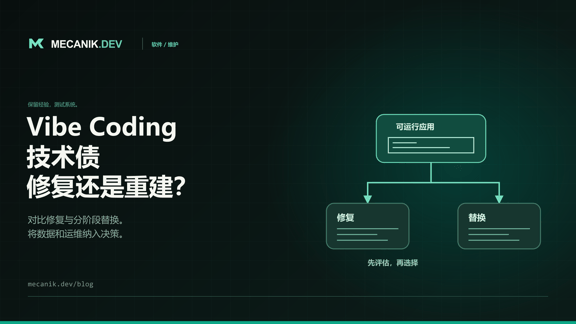 Vibe Coding 技术债：修复还是重建应用？