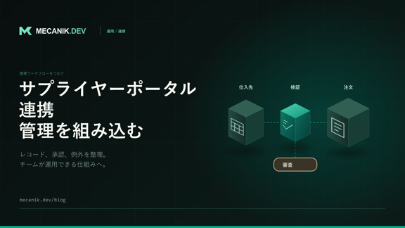 サプライヤーポータル連携：範囲、管理と費用
