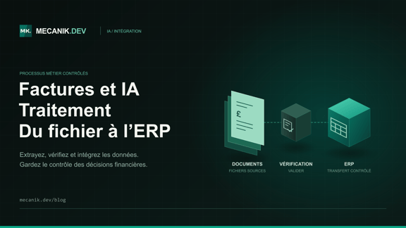 Factures par IA : coûts, contrôles et intégration ERP