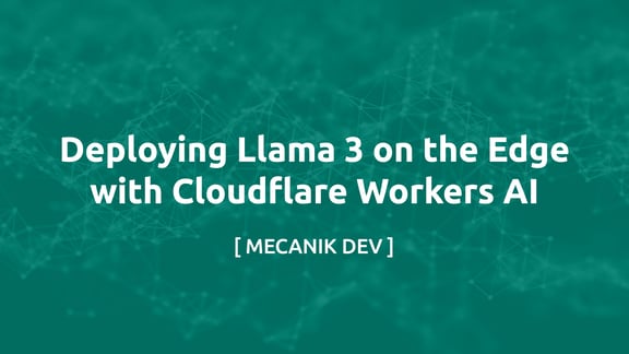 Cloudflare Workers AI で Llama 3 をエッジにデプロイする