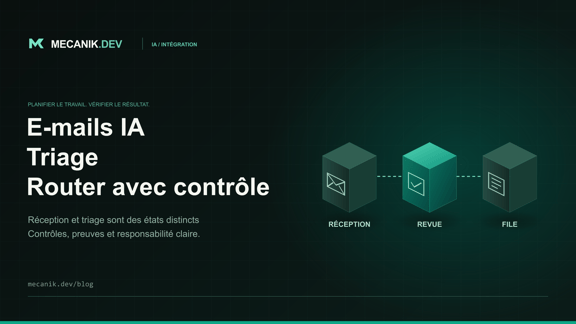 Tri des courriels par IA : routage sous contrôle humain