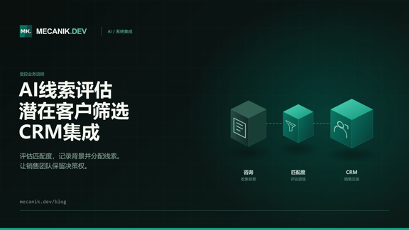 AI线索资格评估：CRM集成与成本