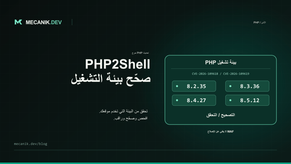 PHP2Shell: هل موقع PHP آمن؟ ثبّت الإصلاح الآن