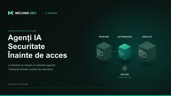 Securitatea agenților IA: permisiuni, teste și costuri