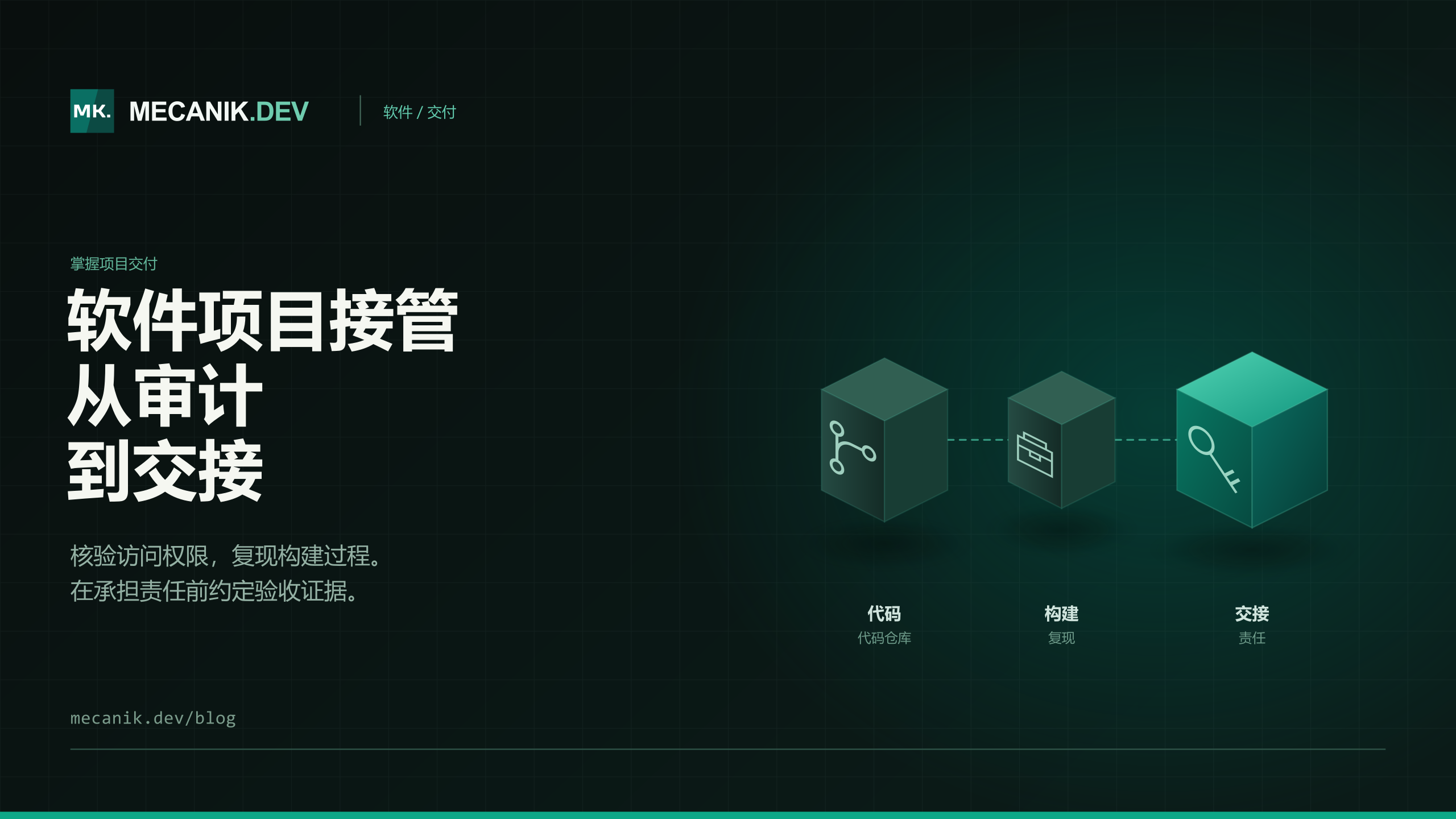 软件项目接手 - 评估、成本与交接验收