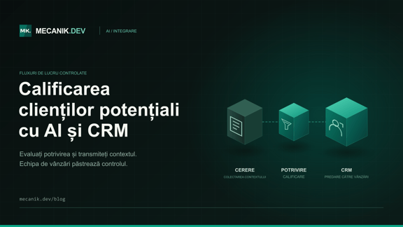 Calificarea leadurilor cu IA: CRM și costuri