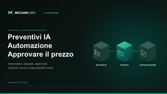 Automazione dei preventivi con IA: prezzi e approvazione