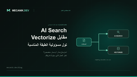 Cloudflare AI Search مقابل Vectorize: اختر بنية RAG