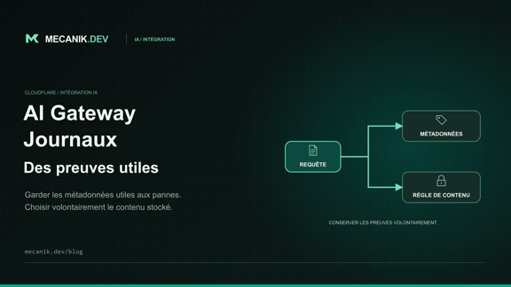 Configuration des journaux Cloudflare AI Gateway : tests