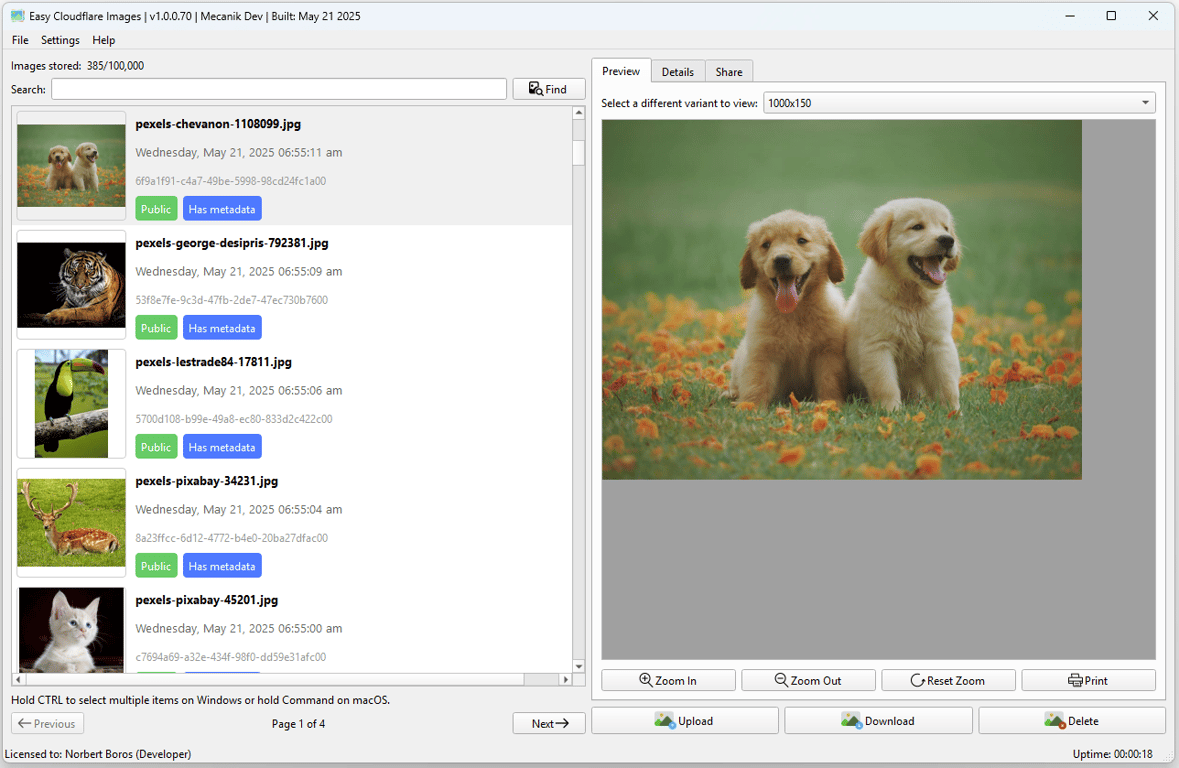 Easy Cloudflare Images - Screenshot 1