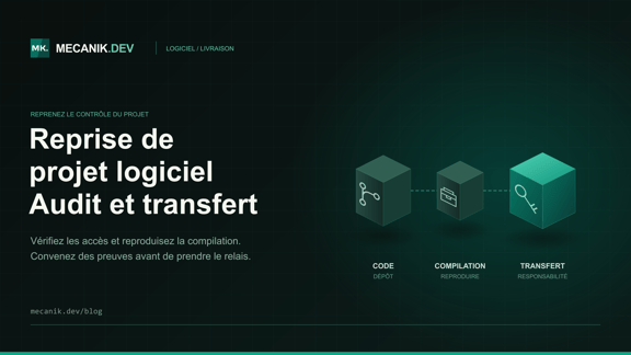 Reprise de projet logiciel - Audit, coûts et transfert