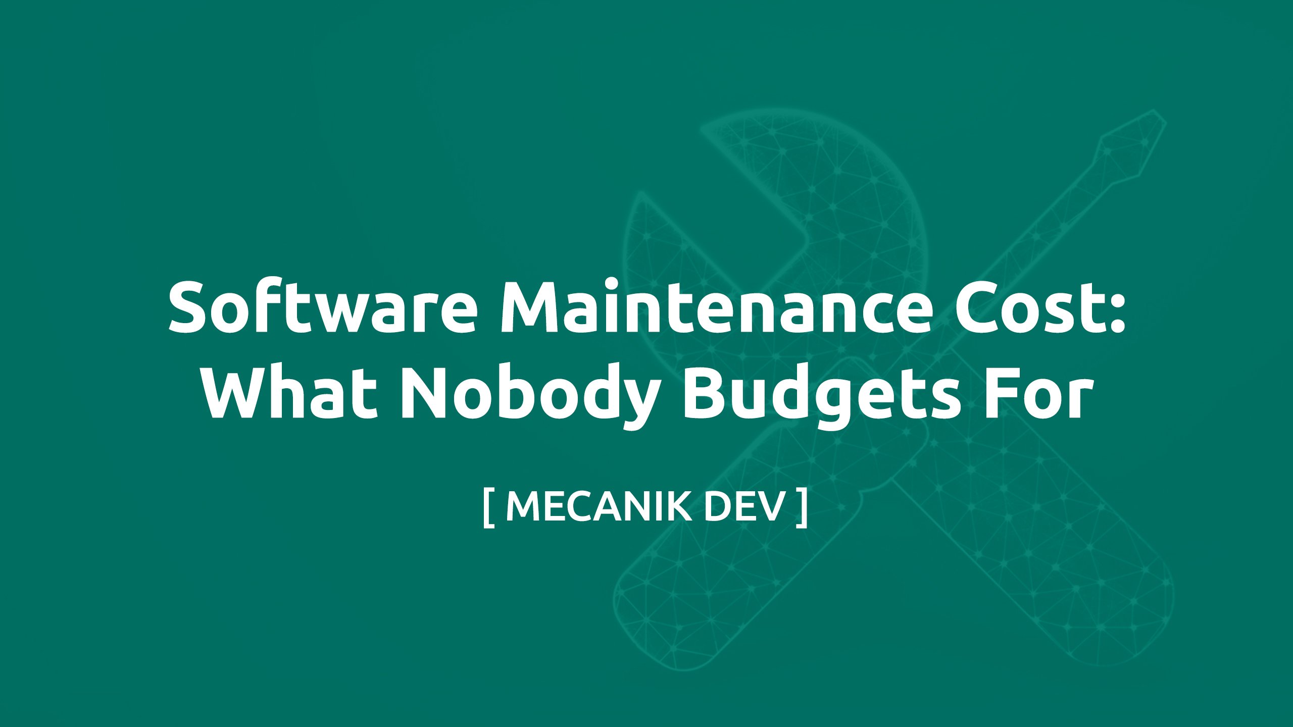 Costo di manutenzione software: cosa nessuno prevede