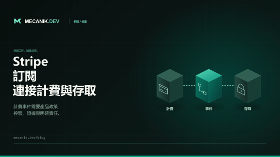 Stripe 訂閱整合：計費與存取權限