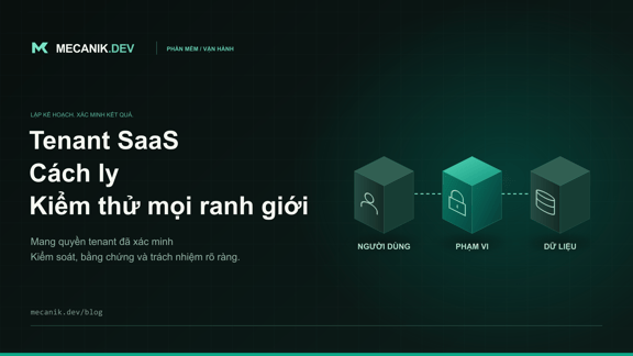 Cách ly tenant SaaS: kiểm thử gì trước khi tiếp nhận