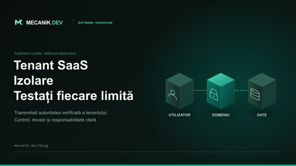 Izolarea tenanturilor SaaS: ce testați înainte de onboarding
