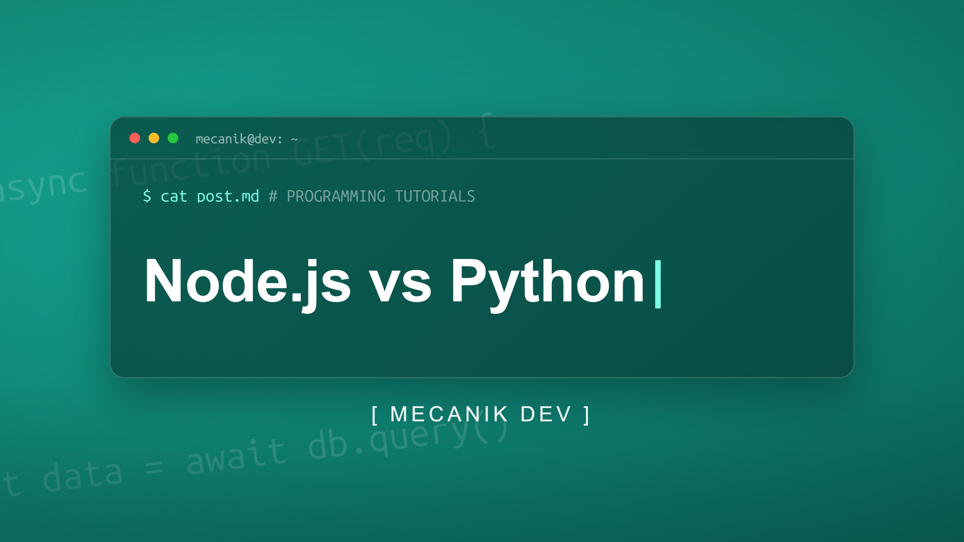 Node.js vs Python - Which Backend Language to Choose in 2026