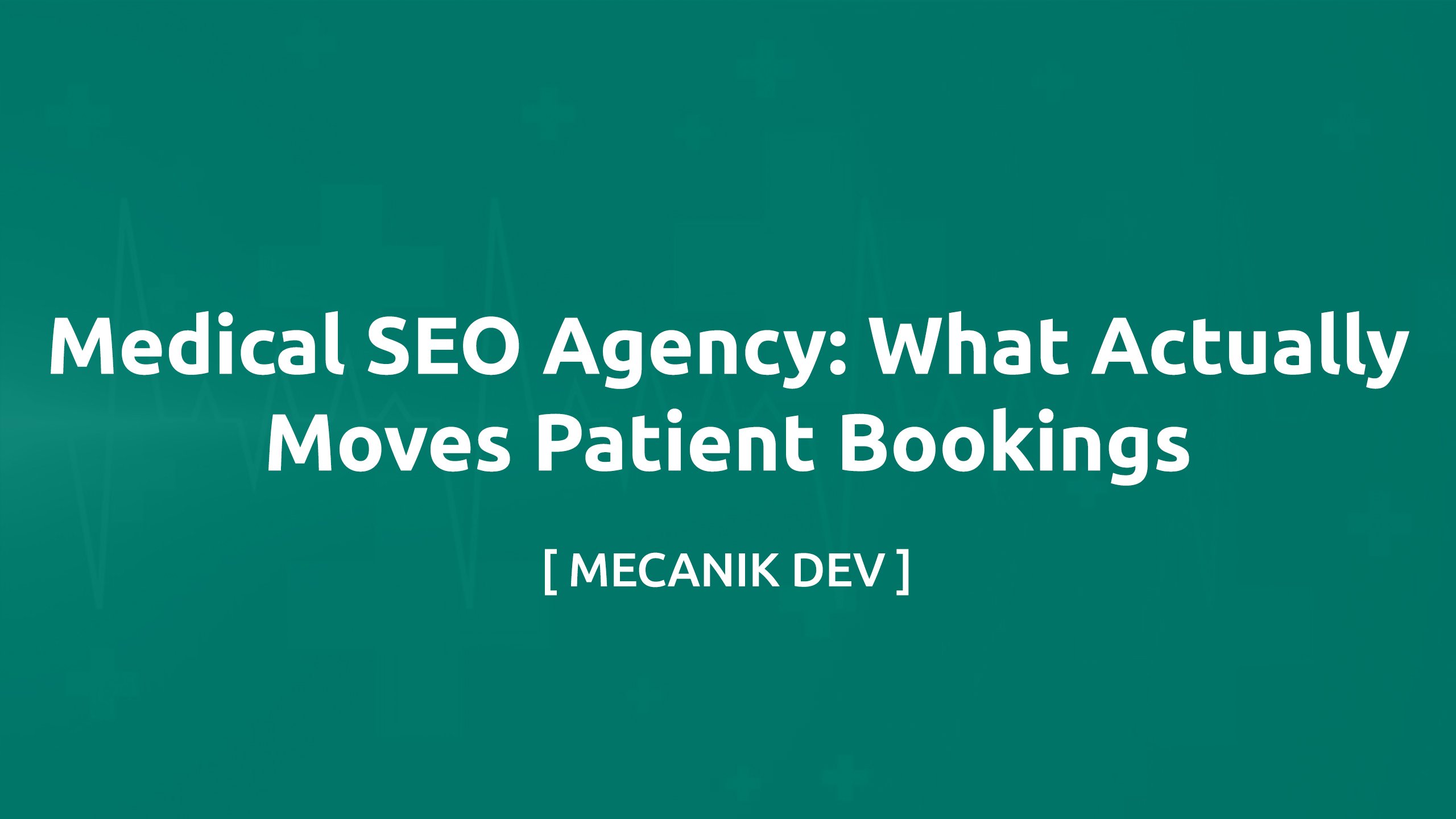 Agence SEO médicale : ce qui remplit l'agenda