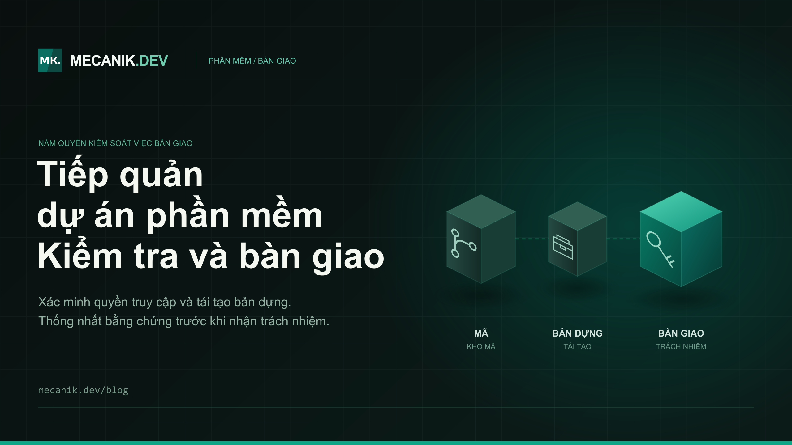 Tiếp quản dự án phần mềm - Đánh giá và bàn giao