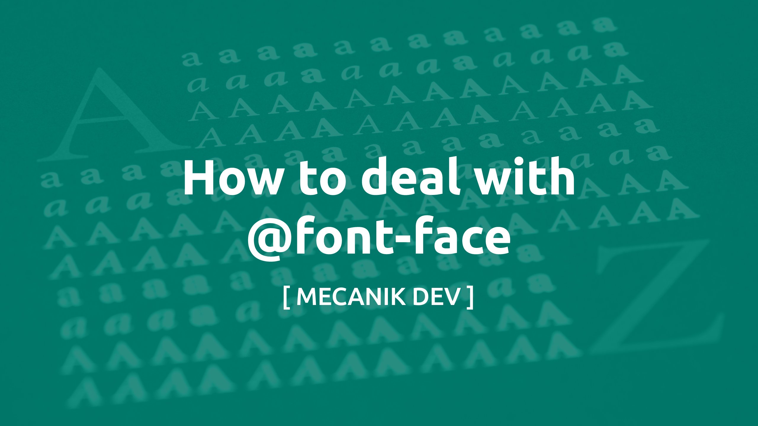 How to deal with @font-face