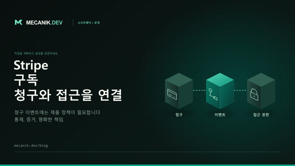 Stripe 구독 연동: 청구와 접근 권한
