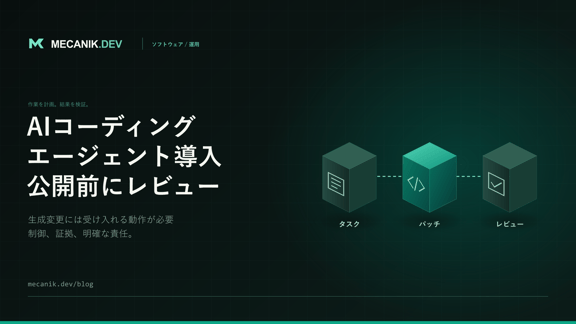 AIコーディングエージェントの導入：指示とレビュー