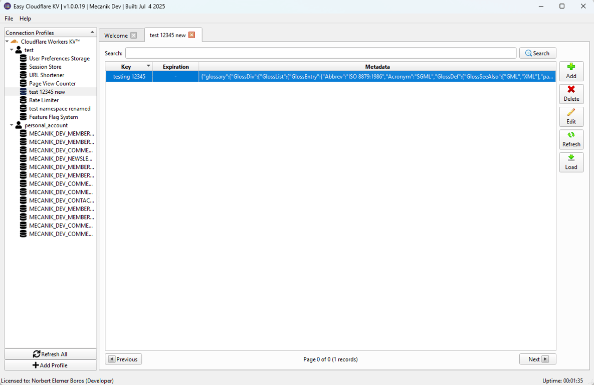 Easy Cloudflare KV - Screenshot 1