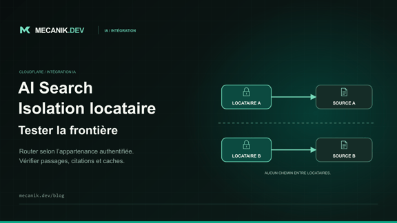 Isolation des locataires Cloudflare AI Search : tout tester