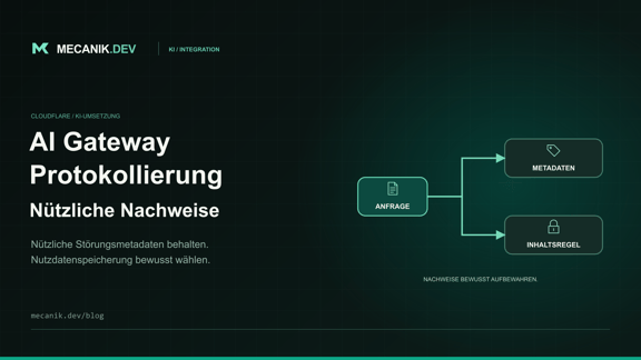 Cloudflare AI Gateway Protokollierung: Kontrollen und Tests