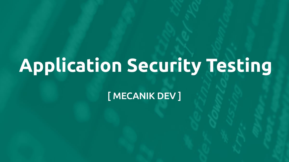 Application Security Testing