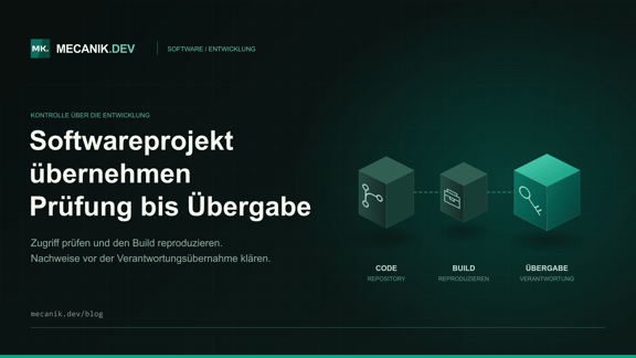 Softwareprojekt übernehmen - Prüfung und Übergabe