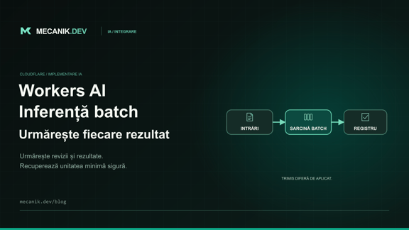 Inferență batch cu Cloudflare Workers AI: sarcini și recuperare