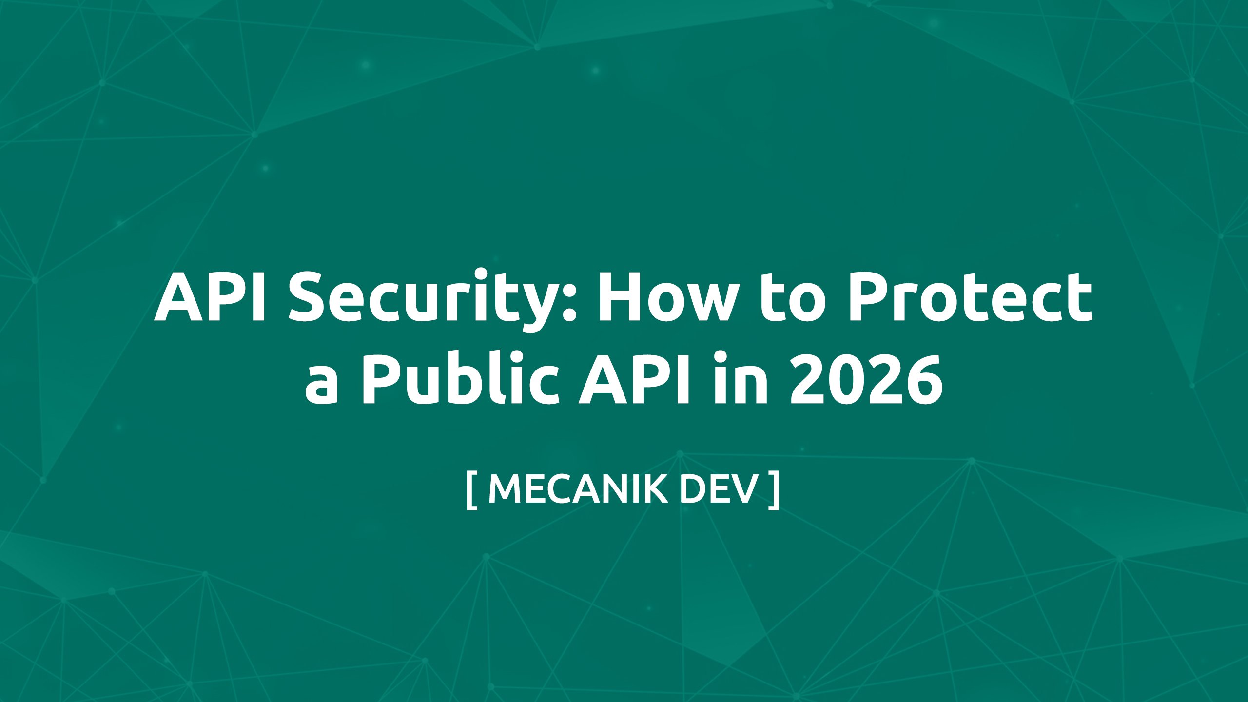 API Security: How to Protect a Public API in 2026