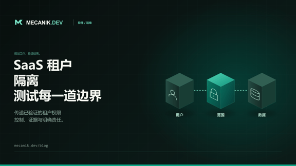 SaaS 租户隔离：客户接入前测试什么