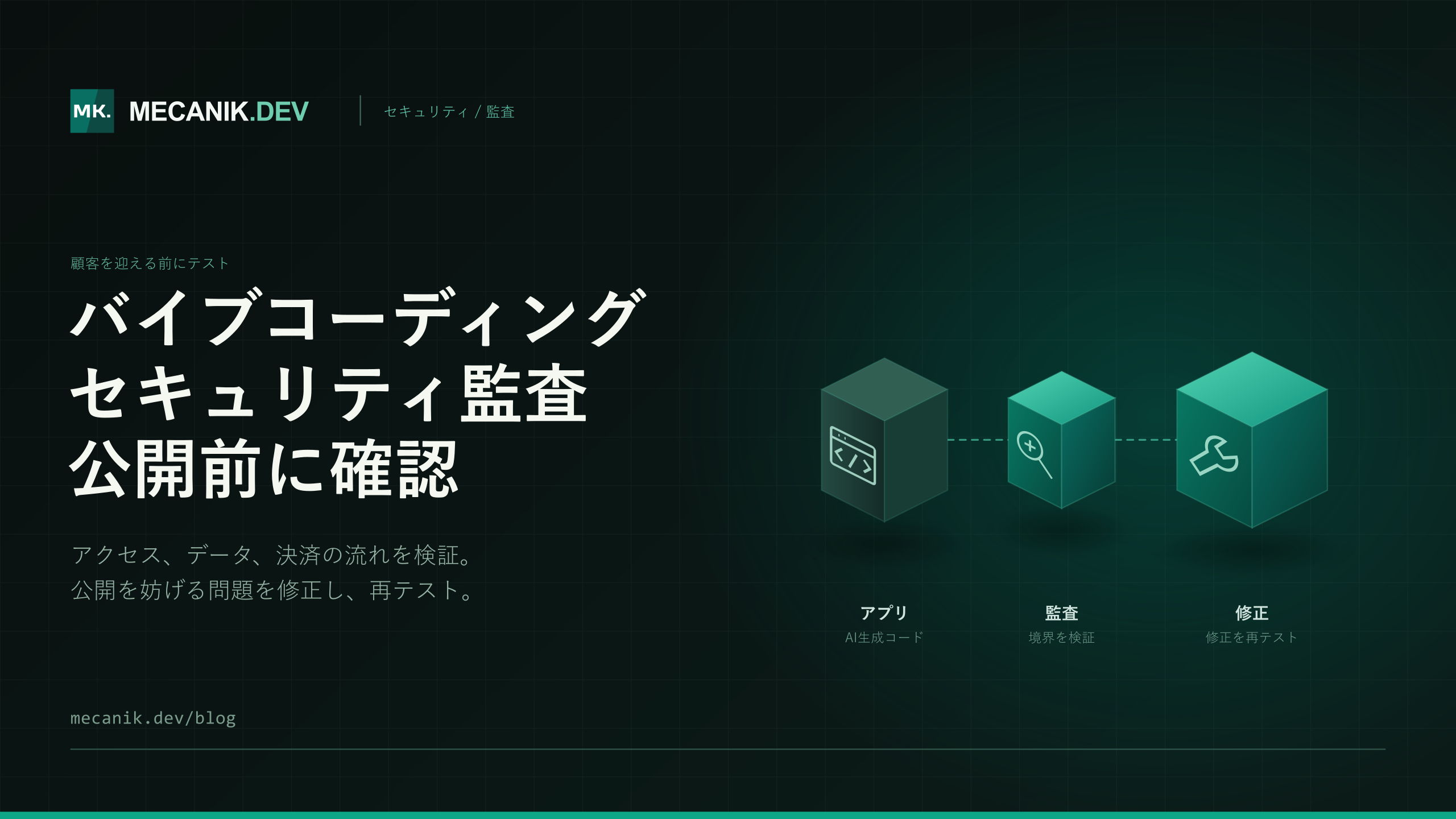 Vibe codingのセキュリティ監査：有料顧客を迎える準備はできていますか？