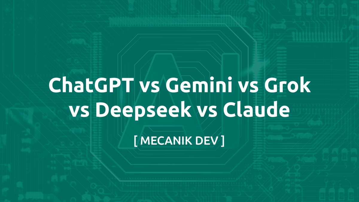 ChatGPT vs Gemini vs Grok vs Deepseek vs Claude