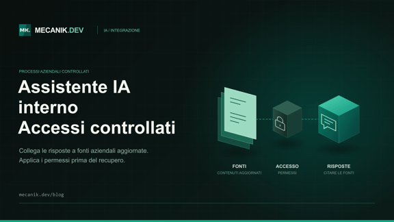 Assistente IA interno: permessi, integrazione e costi