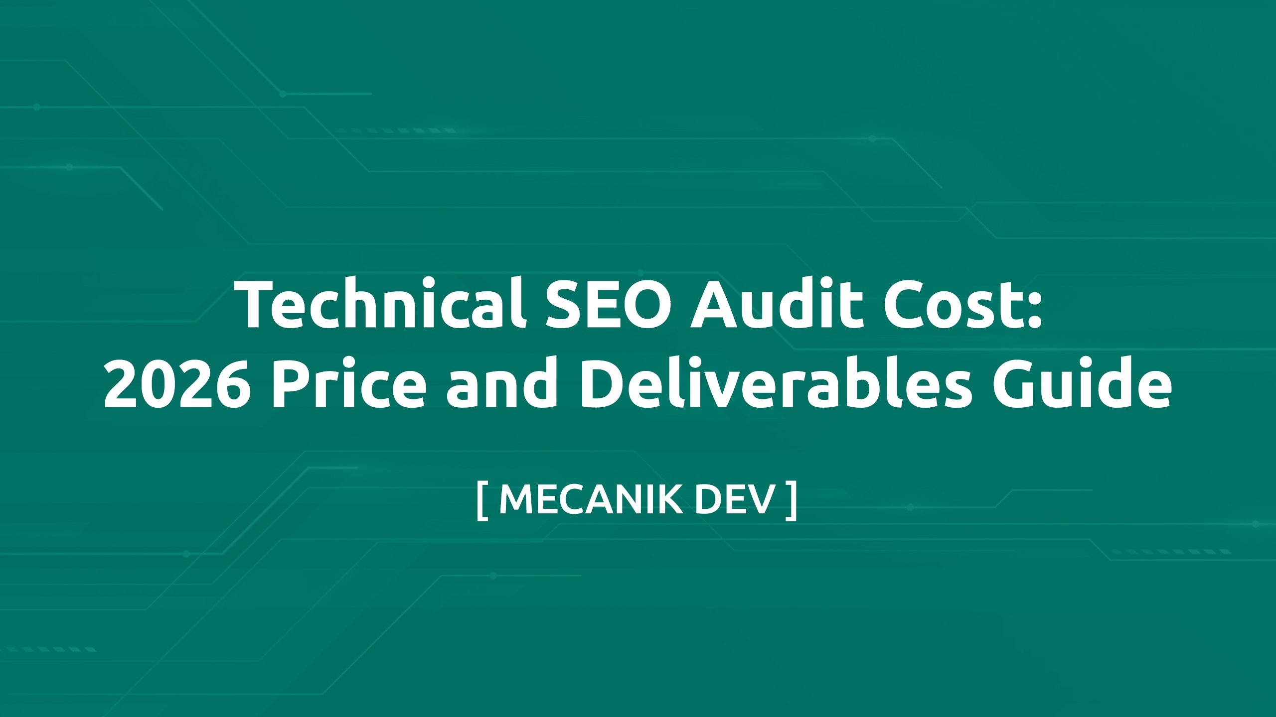 Chi phí audit SEO kỹ thuật: Bảng giá và hạng mục 2026