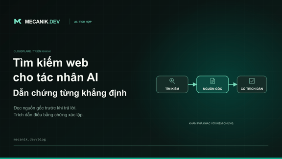Tích hợp Cloudflare Web Search API: dẫn chứng cho tác nhân